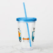 Vrachtwagenbakken voor reparatiewerkzaamheden acryl drinkbeker (Links)