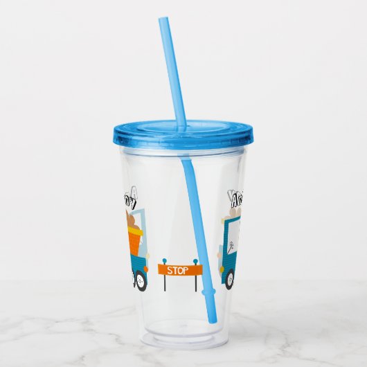 Vrachtwagenbakken voor reparatiewerkzaamheden acryl drinkbeker (Links)