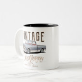 vrachtwagenbedrijf tweekleurige koffiemok (Voorkant links)