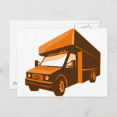 vrachtwagenbestelwagen retro briefkaart (Voorkant / Achterkant)