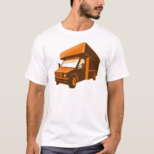 vrachtwagenbestelwagen retro t-shirt (Voorkant)