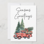 Vrachtwagenboom Zakelijke Kerstvakantie Kaart (Voorkant)