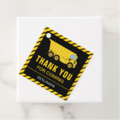 Vrachtwagenbouw Verjaardagsfeest Bedankjes Labels (In situ)