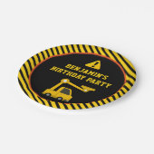 Vrachtwagenbouw Verjaardagsfeest Papieren Bordje (Gekanteld)