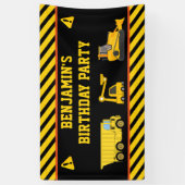 Vrachtwagenbouw Verjaardagsfeestbanner Spandoek (Verticaal)