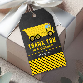 Vrachtwagenbouw Verjaardagsfeestgunst Cadeaulabel