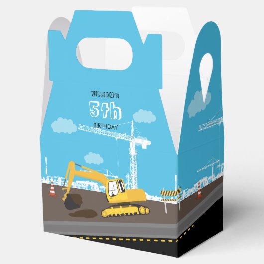 Vrachtwagenbouw voor graafmachines bedankdoosjes (Geopend)