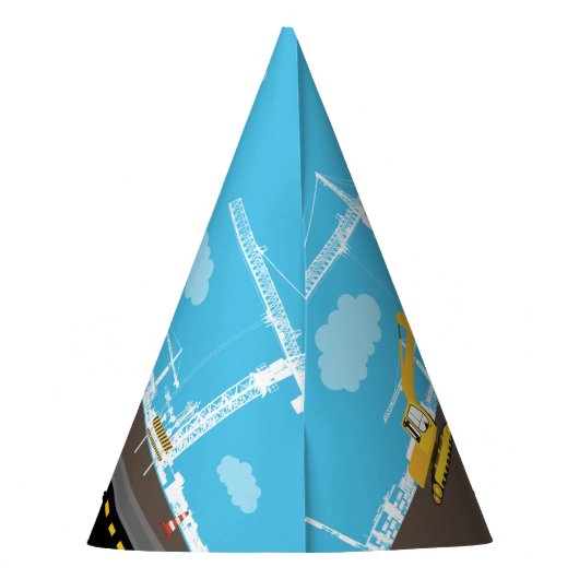 Vrachtwagenbouw voor graafmachines feesthoedjes (Achterkant)