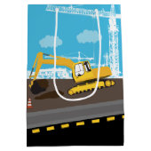 Vrachtwagenbouwplaats voor graafmachines medium cadeauzakje (Achterkant)