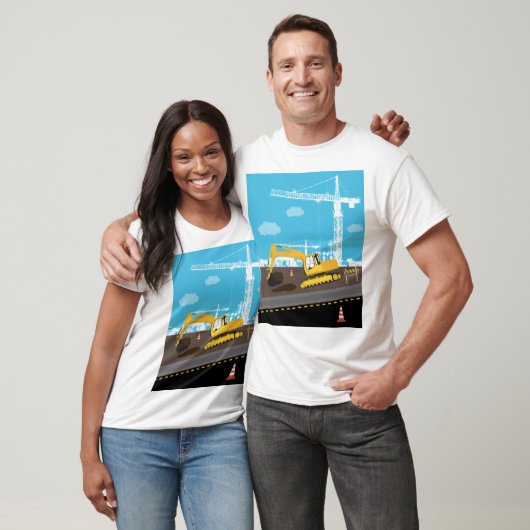 Vrachtwagenbouwplaats voor graafmachines t-shirt (Unisex)