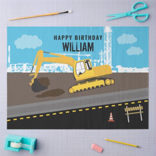 Vrachtwagenbouwplaats voor graafmachines tissuepapier (Craft)