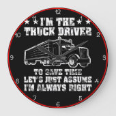 Vrachtwagenchauffeur: altijd op tijd grote klok (Voorkant)
