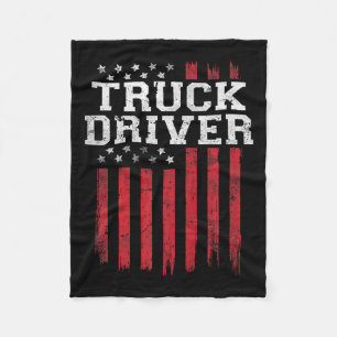Vrachtwagenchauffeur Amerikaanse vlag USA Patriot Fleece Deken