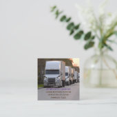 Vrachtwagenchauffeur Bedrijfsvervoer Vierkante Visitekaartje (Staand voorkant)
