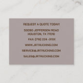 Vrachtwagenchauffeur Bedrijfsvervoer Visitekaartje (Achterkant)