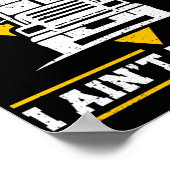 Vrachtwagenchauffeur bij dieselmotor I Poster (Hoek)