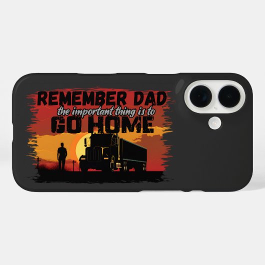Vrachtwagenchauffeur Dad Road Journey Family Love  Case-Mate iPhone Case (Achterkant (horizontaal))