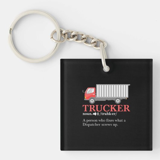 Vrachtwagenchauffeur Definitie Sleutelhanger (voorkant)