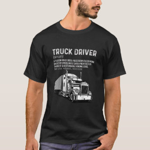 Vrachtwagenchauffeur Definitie Trucker Vader Opa T-shirt