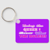 vrachtwagenchauffeur die de queeninevervolger is sleutelhanger (Achterkant)