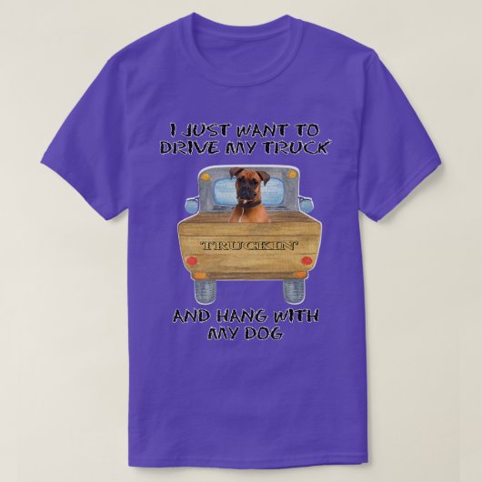 Vrachtwagenchauffeur Dog Boxer T-shirt (Design voorkant)
