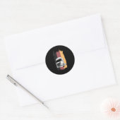 Vrachtwagenchauffeur Duitse Trucker Trucks Grappig Ronde Sticker (Envelop)