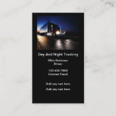 Vrachtwagenchauffeur en mechanische Visitekaartjes (Voorkant)