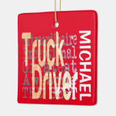 Vrachtwagenchauffeur - Extraordinaire - AANGEPAST Keramisch Ornament (Links)