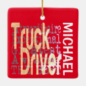 Vrachtwagenchauffeur - Extraordinaire - AANGEPAST Keramisch Ornament (Achterkant)