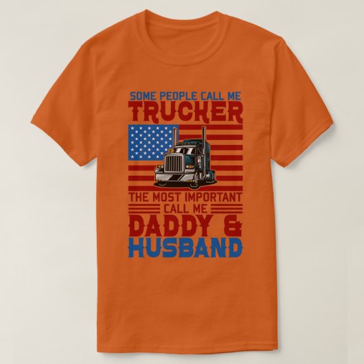  vrachtwagenchauffeur Gift Trucker Dad Husband US T-shirt (Design voorkant)