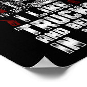 Vrachtwagenchauffeur Ik ben een eenvoudig Man dat  Poster (Hoek)