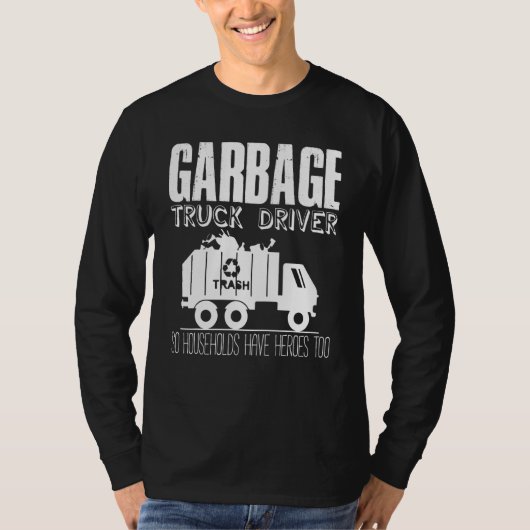 Vrachtwagenchauffeur Joke Trucks Recycling Waste B T-shirt (Voorkant)