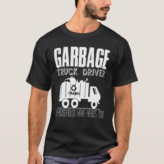 Vrachtwagenchauffeur Joke Trucks Recycling Waste B T-shirt (Voorkant)