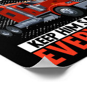 Vrachtwagenchauffeur laat mijn trucker onderweg lo poster (Hoek)