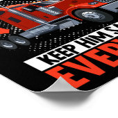 Vrachtwagenchauffeur laat mijn trucker onderweg lo poster (Hoek)