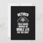 Vrachtwagenchauffeur met pensioen Vrachtwagenchauf Kaart (Voorkant)