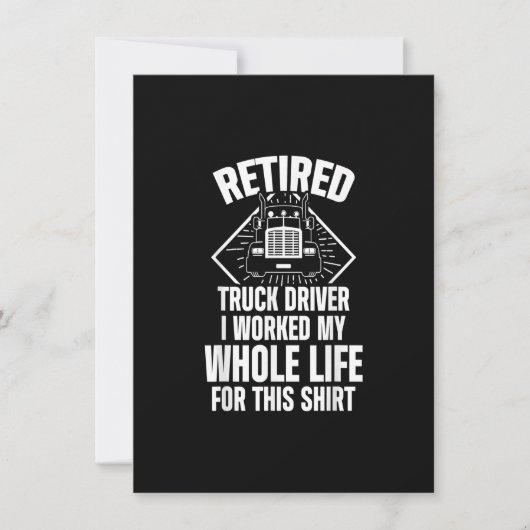 Vrachtwagenchauffeur met pensioen Vrachtwagenchauf Kaart (Voorkant)