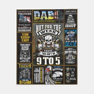 Vrachtwagenchauffeur niet voor de zwakkeren fleece deken