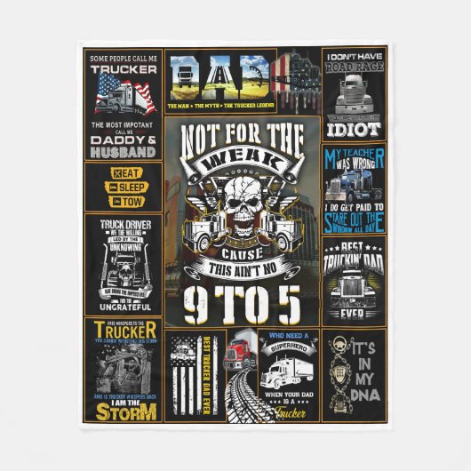 Vrachtwagenchauffeur niet voor de zwakkeren fleece deken (Voorkant)