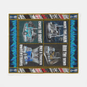 Vrachtwagenchauffeur Race De Regen Ride De Wind Fleece Deken (Voorkant (Horizontaal))