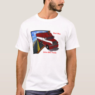 vrachtwagenchauffeur Real mannen rijden grote vrac T-shirt