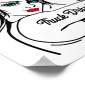 Vrachtwagenchauffeur Rosie de Riveter omhoog Poster (Hoek)