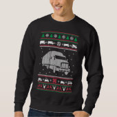 Vrachtwagenchauffeur Shirt met een lelijke kerstke (Voorkant)
