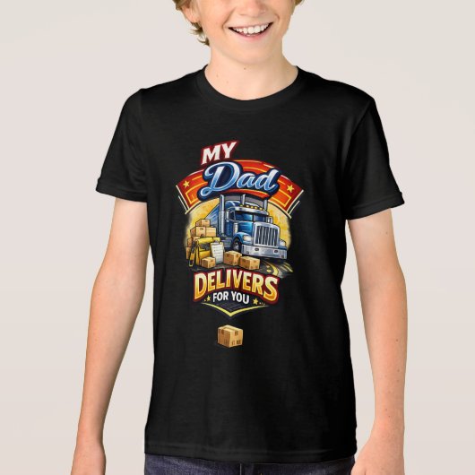 Vrachtwagenchauffeur Tri-Blend Shirt (Voorkant)