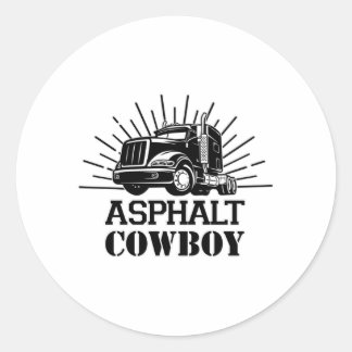 Vrachtwagenchauffeur Truck Truck Trucks Grappig ca Ronde Sticker