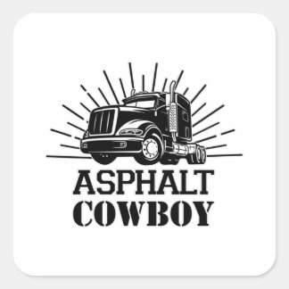 Vrachtwagenchauffeur Truck Truck Trucks Grappig ca Vierkante Sticker