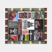 Vrachtwagenchauffeur Trucker gevoed door koffie Fleece Deken (Voorkant (Horizontaal))