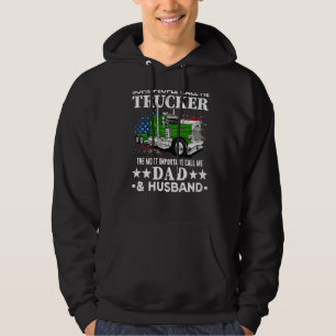 vrachtwagenchauffeur US vlag Trucker Dad and Husba Hoodie