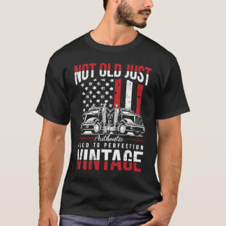 Vrachtwagenchauffeur Us Vlag Vrachtwagen Grote Vra T-shirt