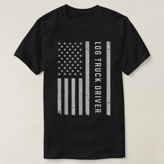 Vrachtwagenchauffeur USA-vlag Patriottisch  T-shirt (Design voorkant)